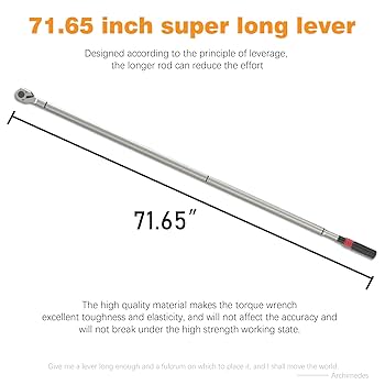 SuZhi 1 Inch Torque Wrench 200-1000 FT.LB / 271-1356.7N.M
