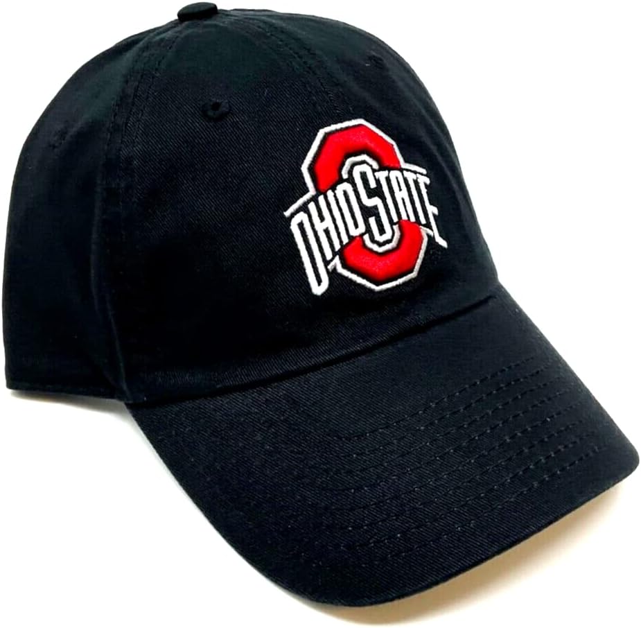 Ohio State Hat Adjustable Classic Clean Up Buckeyes Cap (Black)