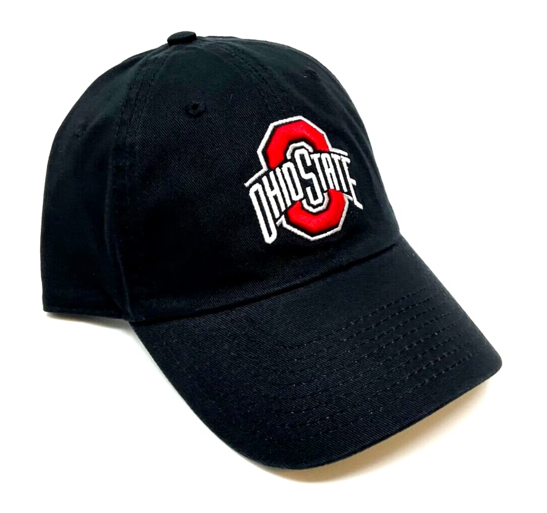Collegiate HeadwearOhio State Hat Adjustable Classic Clean Up Buckeyes Cap (Black)