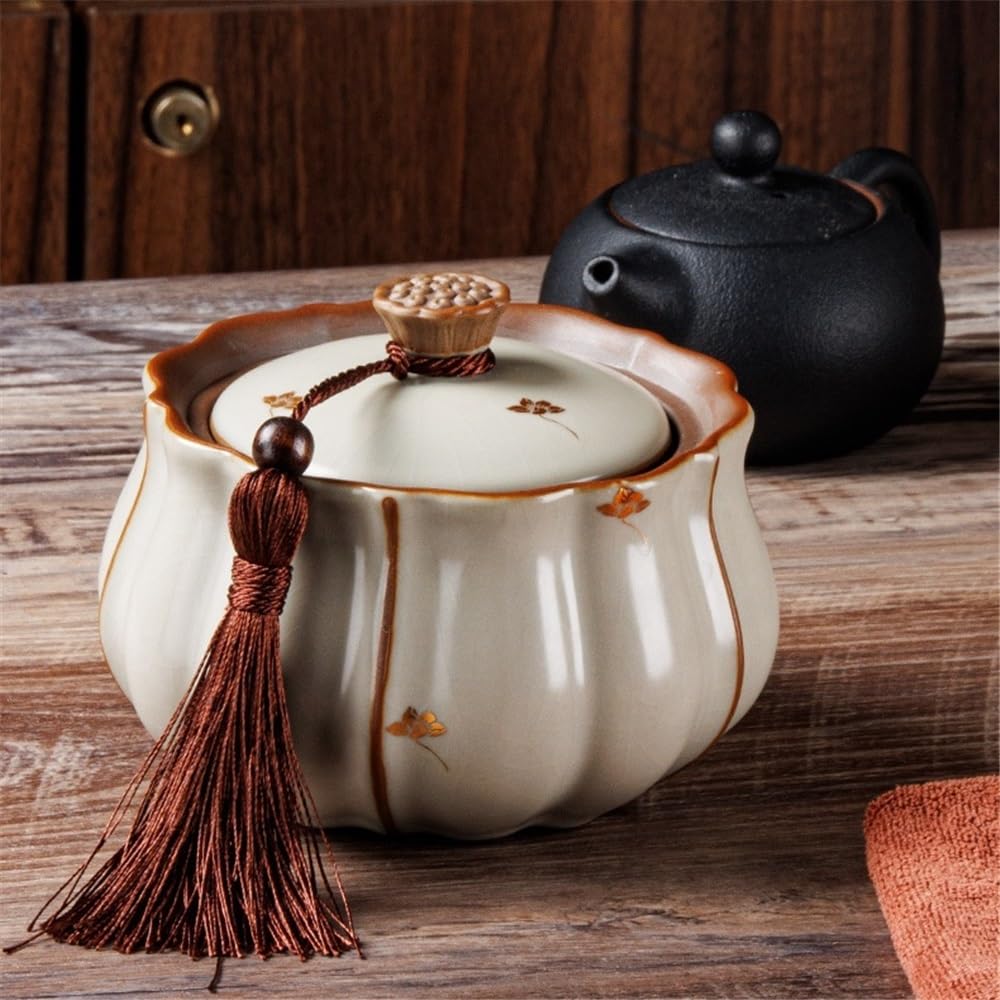 Tarro de conservación Bote de té cerámica con tapa sellada Tarro 600 ml