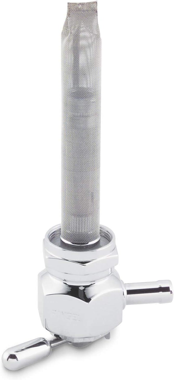 Pingel 22mm Hex Power-Flo Petcock - 90deg. Outlet Facing Backward - Smooth Design 4311-CH