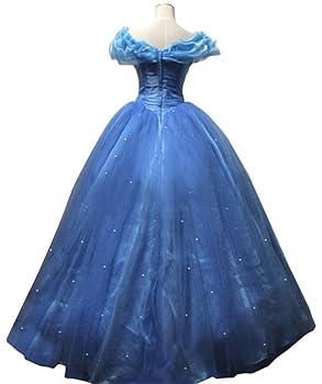 シンデレラ コスプレドレス 水色 フリーサイズ　高品製 ディズニー Cinderella シンデレラ プリンセスドレス ハロウィン