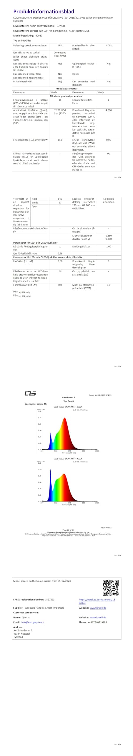 LQWELL® Lampa Sufitowa LED, Wodoodporna Lampa Łazienkowa IP44 Okrągła Płaska 18W 4000K 1980lm Cienka Do Salonu Łazienka Sypialnia Kuchnia Piwnica Biuro, 220 * 24mm