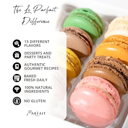 Miniatura 4 de Le Parfait Paris Variedad de macarons franceses, caja de aperitivos de postres gourmet para baby shower, cumpleaños, día de la madre, aniversario,