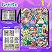 Sammelalbum für Pokemon Karten,900 Taschen Sammelkarten Album 50 Seiten Sammelmappe Karten Heft, Hochwertiges Tragbar Wasserdicht PU Sammelkartenalben Es ist das Geschenk für Kinder,50 Pcs Seite