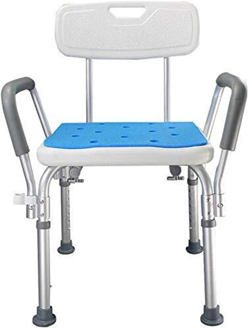 Tabouret de douche hauteur réglable avec dossier pour handicapé et senior autonome
