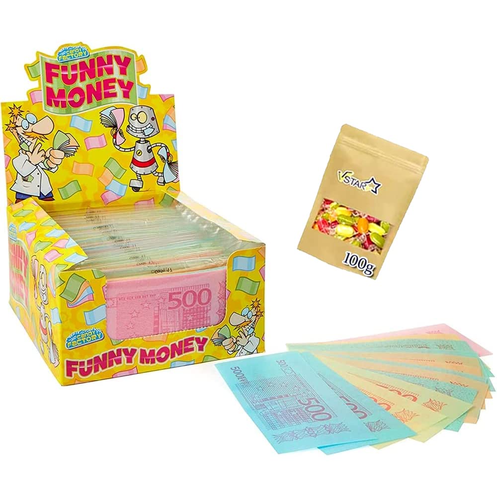 Crazy Candy Factory Funny Money Edible Paper Wafer 14g (9 Packs)