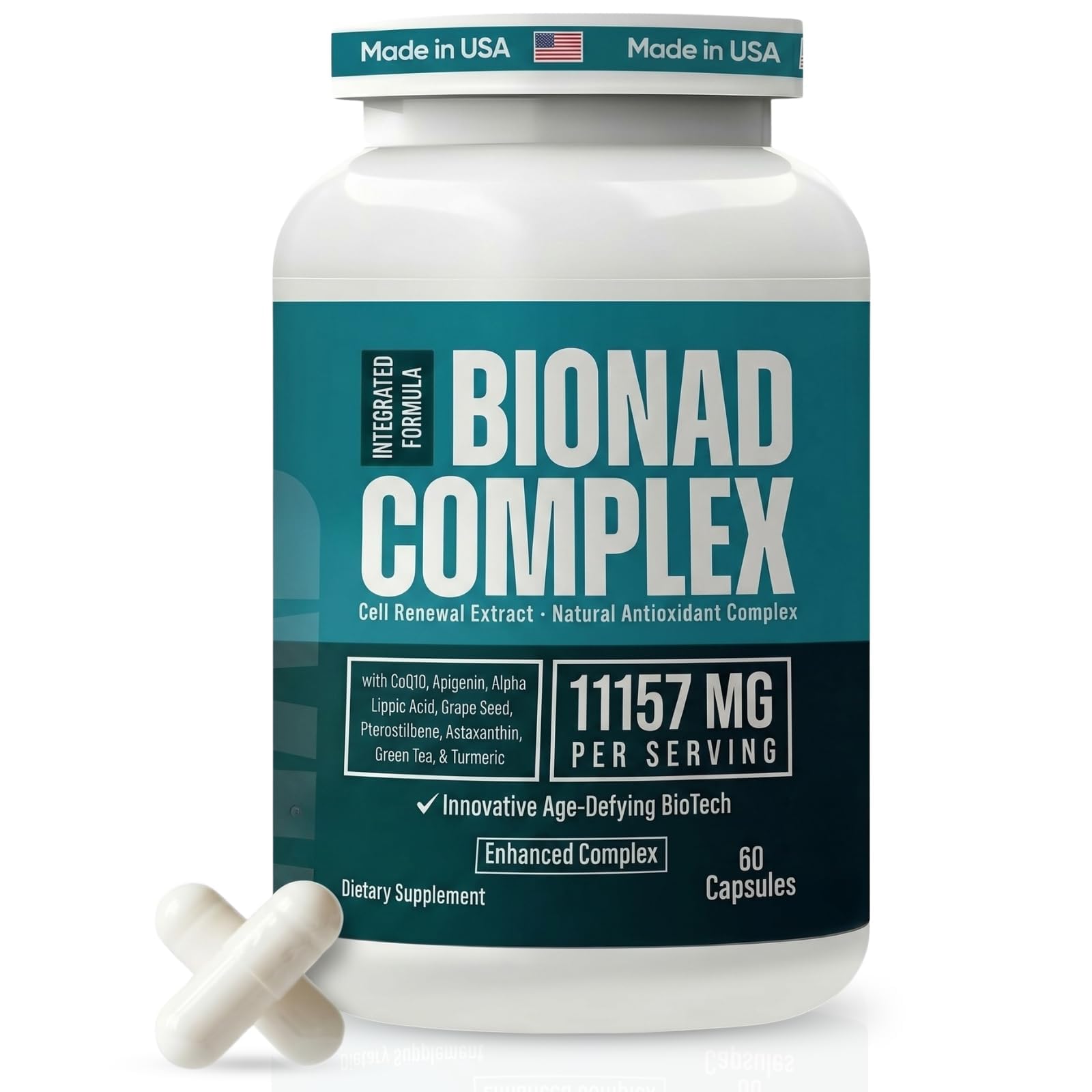 NAD+ Supplement with Urolithin A, CoQ10 and Resveratrol Blend