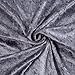 Stretch Panne Velvet Velour Grey, Fabric by the Yard