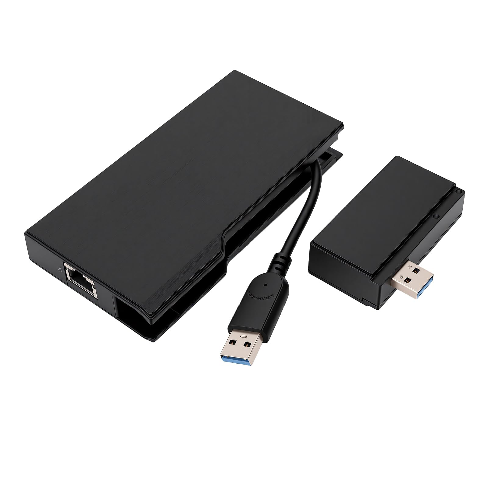 Jectse Docking Station USB 3.0, Hub Adattatore per Doppio Monitor 4K e VGA con Gigabit Ethernet, 3 Porte USB e Lettore di Schede per Operativo PC Laptop