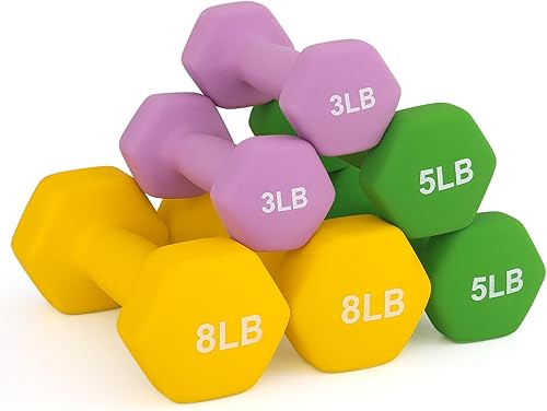 Miniatura 13 de MADOG - Juego de mancuernas hexagonales con revestimiento de neopreno antideslizante para equipo de gimnasio en casa, entrenamiento de fuerza