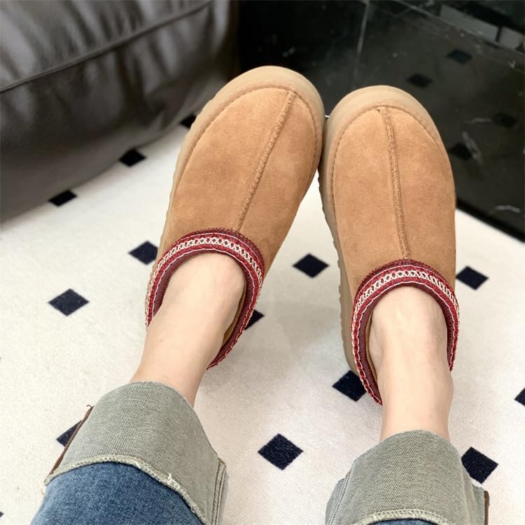 Women's Slippers Platform Mini Boots Short Ankle Boot,Fur Fleece Lined Platform Boots Anti-Slip Snow Slippers For Outdoor - Image 3