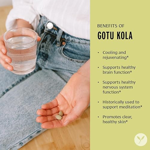 Miniatura 4 de Banyan Botanicals Brahmi/Gotu Kola Tablets - USDA Organic - 90 tabletas - Centella asiática - Apoya la concentración, el estado de alerta y un