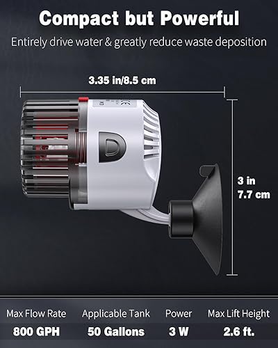 Miniatura 3 de Pawfly Bomba de circulación del acuario, bomba de Powerhead del tanque de peces, 500GPH