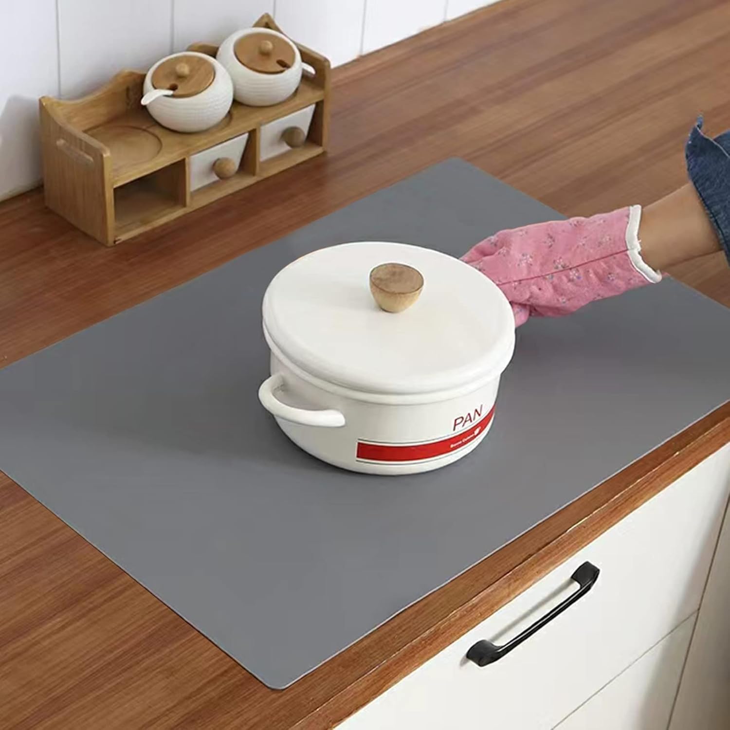 VIRIDIANA Extra Large Silicone Mat Countertop Protector Heat Resistant