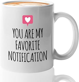 Bubble Hugs Relationship Coffee Mug - Favorite Notification - Ldr Relationship Couple Long Distance Male Female Parents 11oz White