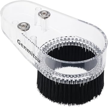 Genmitsu CNC Dust Shoe Replacement Base Bottom Cover with 32mm Long Nylon Brush for 65mm & 69mm Diameter CNC Dust Shoe,Transparent ABS
