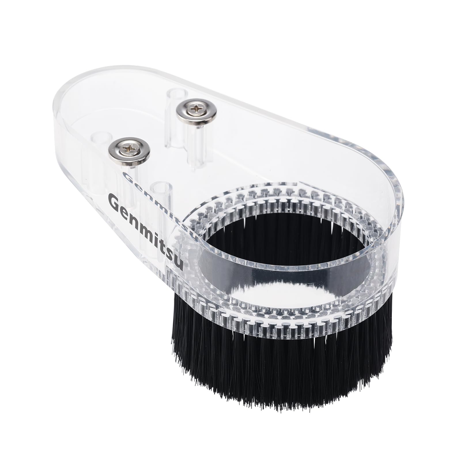 Genmitsu CNC Dust Shoe Replacement Base Bottom Cover with 32mm Long Nylon Brush for 65mm &amp; 69mm Diameter CNC Dust Shoe,Transparent ABS