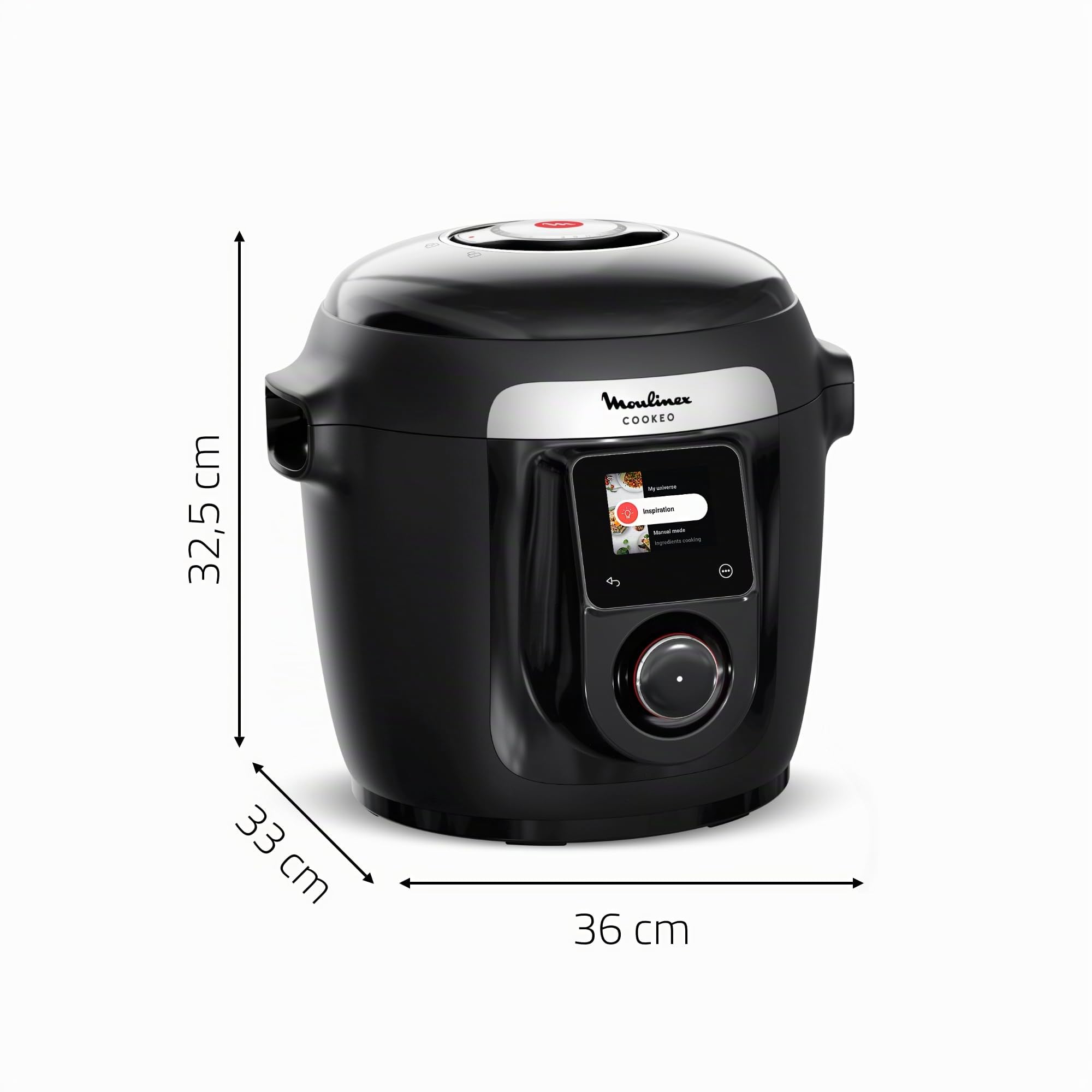 Moulinex Cookeo Wi-Fi 10-in-1 Multicooker 10-in-1 Multicooker 10 Kochmodi Druckkochen, detaillierte Schritte, CE96G810, Schwarz