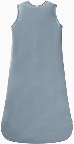 Miniatura 2 de Saco de dormir unisex de viscosa de bambú, saco de dormir para niños y niñas, 2.5 TOG, Azul (Dusty Blue)
