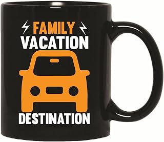 Family Vacation Gift for Car Lovers Family Members 11oz 15oz Black Coffee Mug