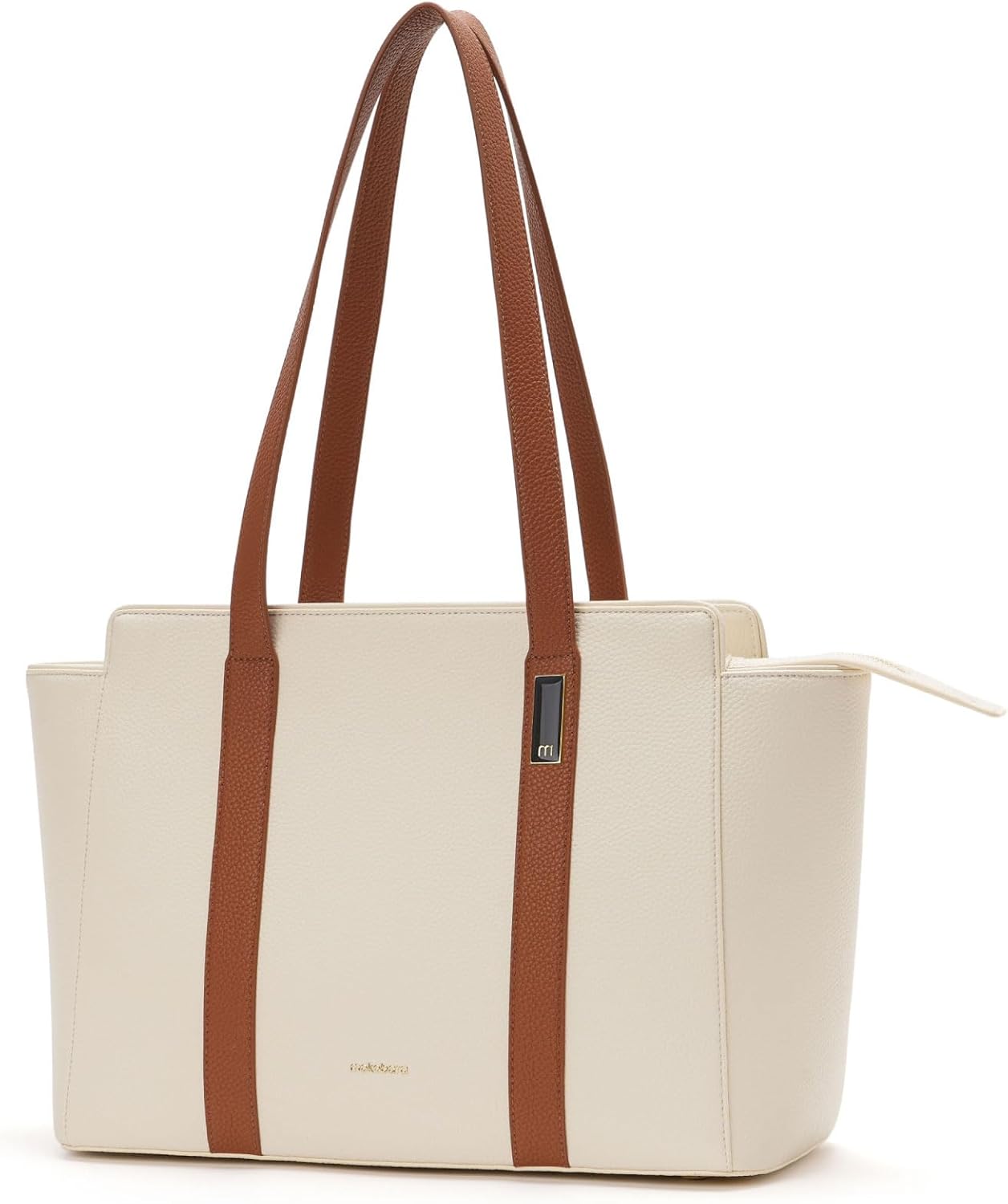 MOKOBARA The Sunflower Tote Bag | Lightweight for Daily use and Work with Luggage Sleeve and 14″ Laptop Compartment for Women (Coconut Cream 2.0)