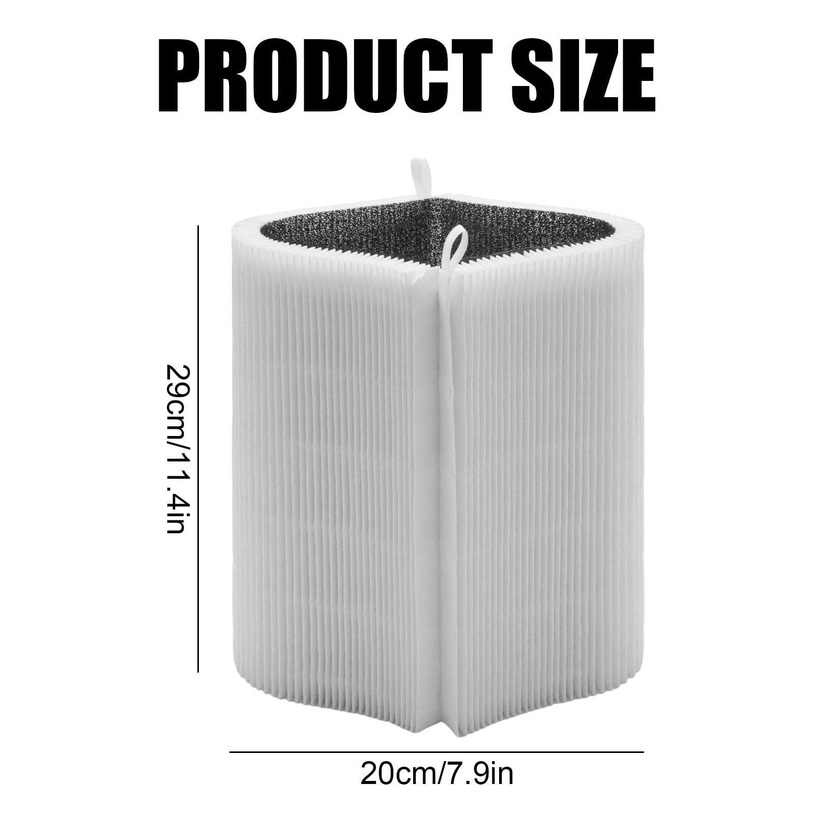 Confezione da 2 filtri HEPA di ricambio per purificatori d'aria Blueair Blue Pure 411/411+/3210, H13 True HEPA e carbone attivo