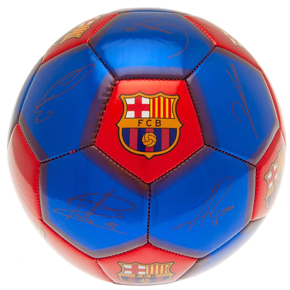 FC Barcelona - Fußball mit Unterschriften (5) (Blau/Rot)