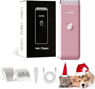 Founouly Low Noise Dog Cat Grooming Clipper Kit - USB Rechargeable, IPX7 Waterproof, Professional Home Pet Trimmers