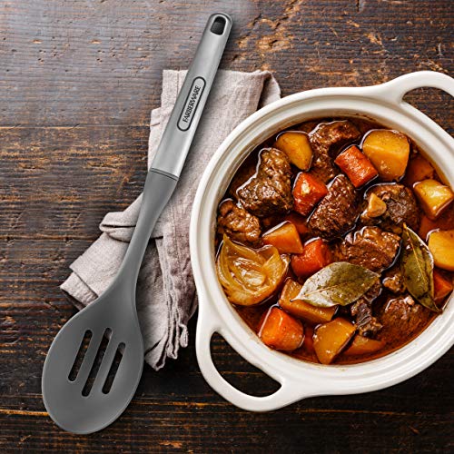Farberware Professional Stainless Steel Soft Slotted Spoon, 13.58-Inch, Gray #TOP2