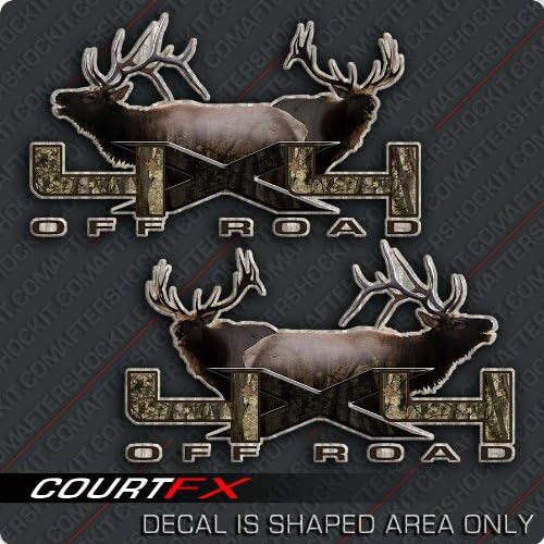 Decals 4x4 Elk Hunting Camouflage Set