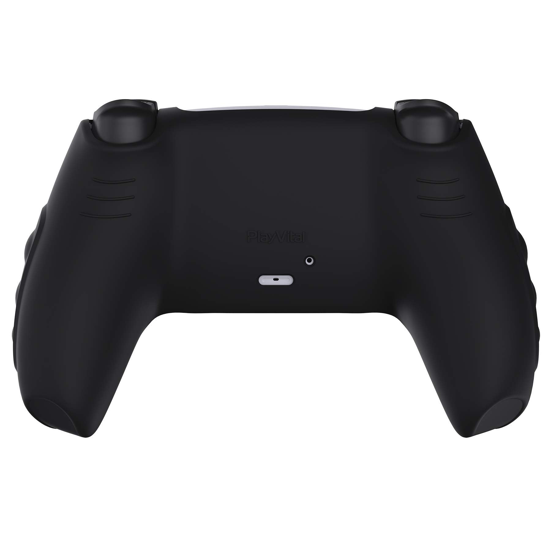 playvital Black Knight Edition Anti-Slip Silicone Cover Skin for ps5 Controller, Soft Rubber Case for ps5 Wireless Controller with Black Thumb Grip Caps — view 8