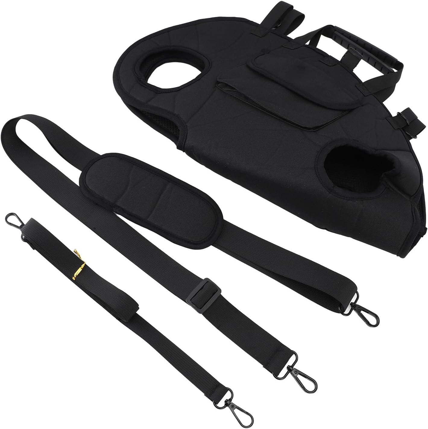 Dog Lift Harness, 2 in 1 Portable Breathable Dog Carrier, Adjustable Carry Sling with Traction Backpack and Treat Bag for Outdoor and Nail Trimming (XL)