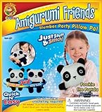 Lion Brand Amigurumi Friends Pillow Pal Kit, Pookie The Panda