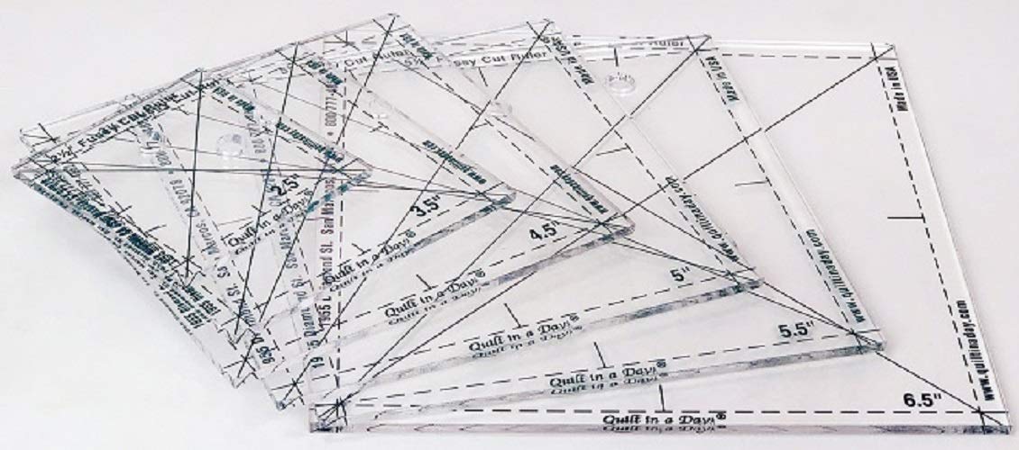 The Complete Fussy Cut Ruler Set by Quilt in a Day 6pc
