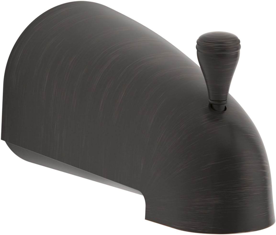 Kohler K-389-S-2BZ Devonshire 4 7/16-Inch Diverter Bath Spout with Slip-Fit Connection, Oil Rubbed Bronze