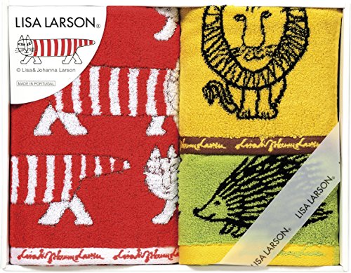 丸眞 タオルギフトセット 挨拶 引っ越し Lisa Larson リサラーソン ハンドタオル 2枚/ フェイスタオル 1枚 カラフルシリーズ 母の日 誕生日 プレゼント 6925003100