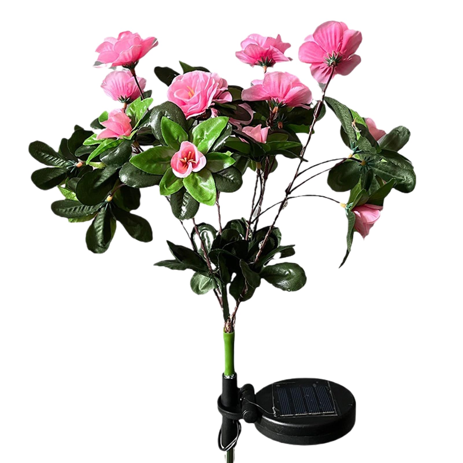susiodeu Solar Garden Lights for Azalea Flowers – Durable Waterproof Easy Installation Solar Flowers Lawn Lamp LED Energy Saving, Pink, Warming lamp