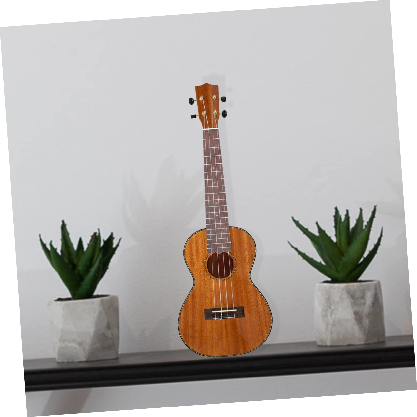 Toddmomy Wooden Ukulele Fretboard Replacement Rosewood Fingerboard with Frets for DIY Ukulele Projects and Enhancing Playability for Music Enthusiasts