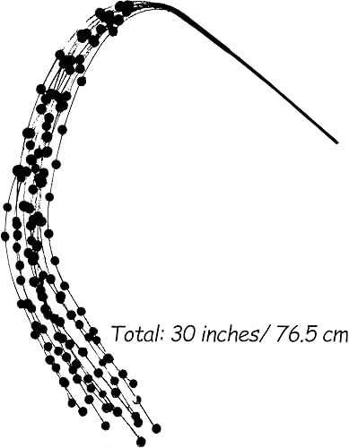 Miniatura 2 de Decoración de bayas artificiales de Navidad, 8 piezas de ramitas de bayas rizadas con purpurina, decoración de árbol de Navidad de 30 pulgadas