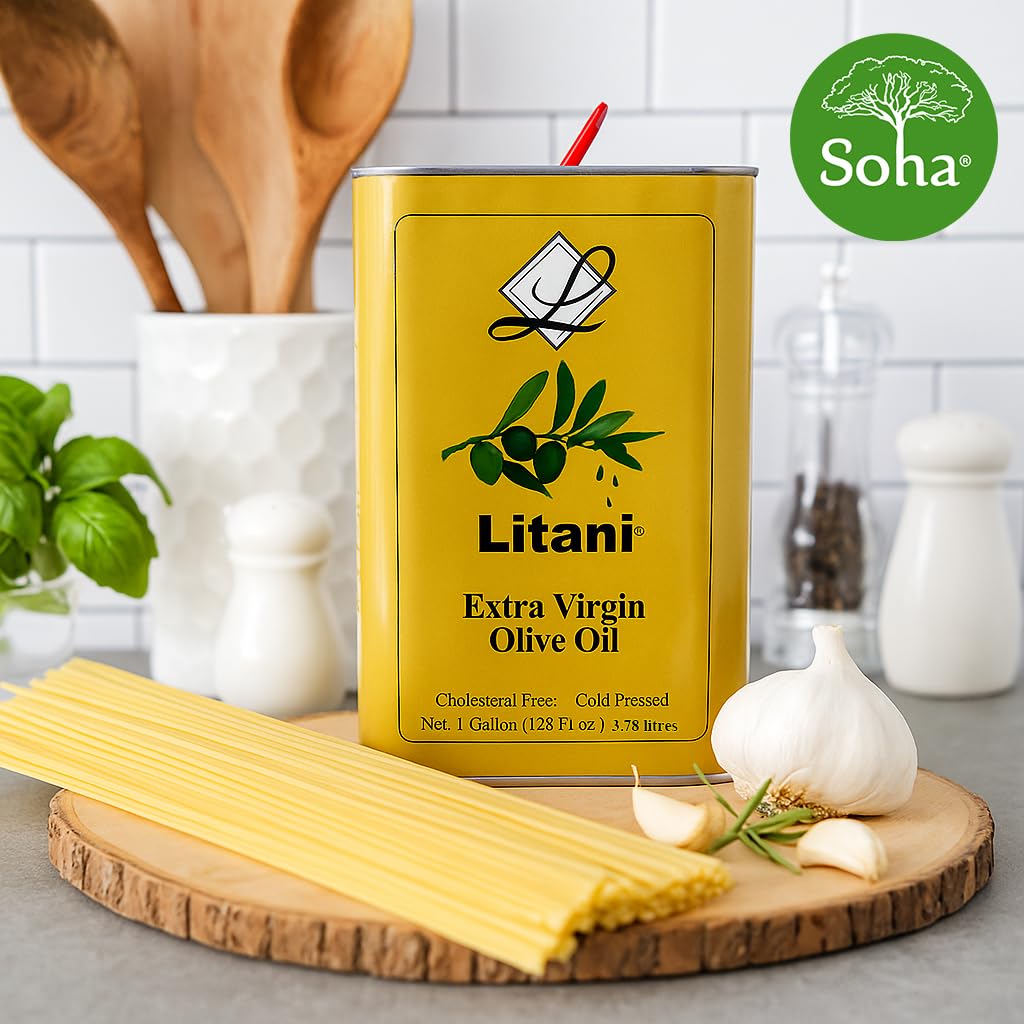 Litani - Unfiltered Extra Virgin Olive Oil, 1 gal (128 fl. oz)
