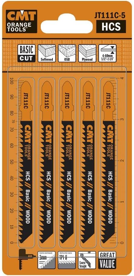 CMT Orange Tool JT111C-5 JIG SAW BLADES WOOD/COARSE STRAIGHT
