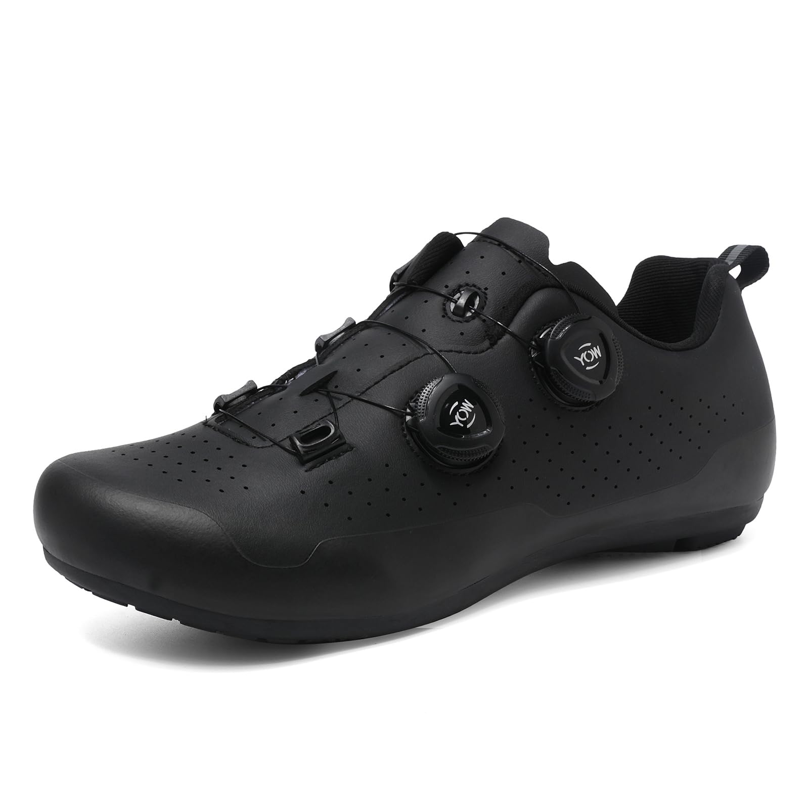 JiuQing Męskie buty rowerowe bez blokady antypoślizgowe do jazdy na rowerze w pomieszczeniach i na świeżym powietrzu,Black,41 EU