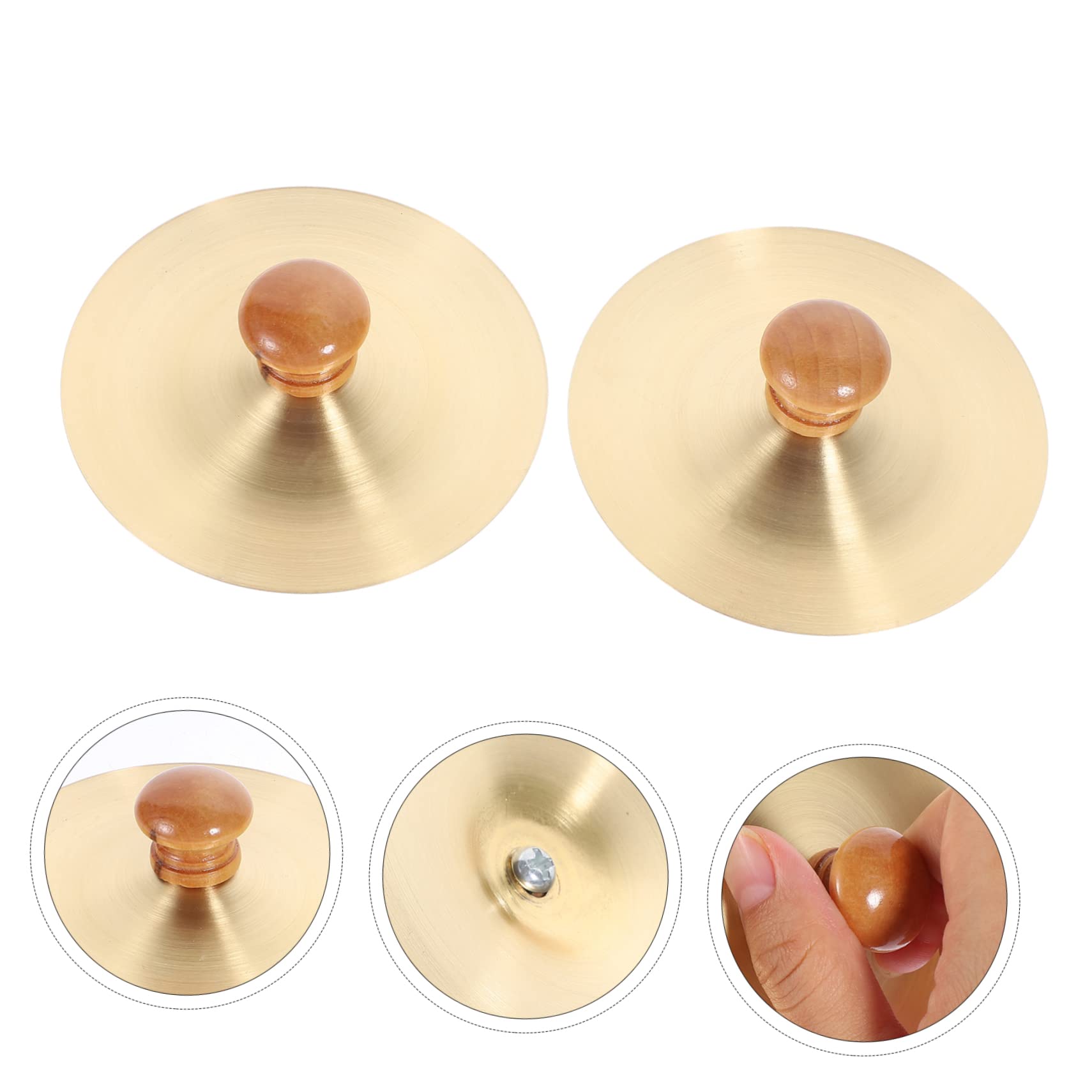 ifundom 4sets Finger Cymbals Kids Mini Musical Instruments Sturdy and Safe for Toddlers Preschoolers 2pcs*4