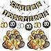50th Birthday Party Decorations Kit- Cheers to 50 Years Banner,Sparkling Celebration 50 Hanging Swirls,Gold and Black Latex 50 Birthday Balloons,Perfect for 50 Years Old Party Decorations Supplies