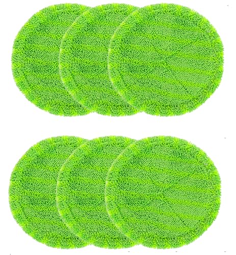 CDDCWZ Lot de 6 tampons en microfibre de 16 cm pour balai Hurricane Floating Mop M30457 16 cm - Universel - 6 tampons en microfibre (vert)