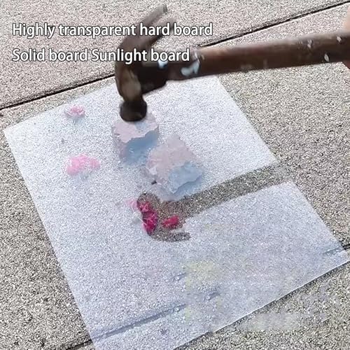 4ft x 8ft Polycarbonate Greenhouse Panels - Clear Plastic Roof Sheets for Cold Frame Cladding, Durable UV Protection, Lightweight Greenhouse Covering, Easy Installation