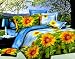7 Piece Set Sunflower 3d Comforter Set Including Matching 3d Sheet Set (012) (King)