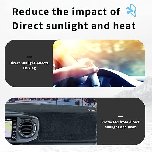 Miniatura 4 de auovo Cubierta de salpicadero compatible con Toyota Tacoma 2016 2017 2018 2019 2020 2021 2022 2023 cubierta antideslizante para salpicadero cubierta