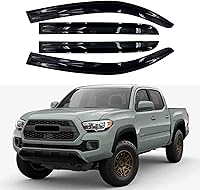 Vista 32 de Protector de lluvia Deflector de viento para montaje exterior, viseras de ventana con cinta compatible con Ford F-250 1999-2016 Super Duty